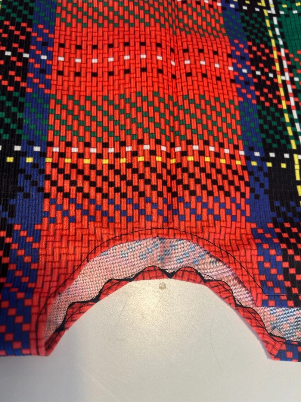 Red Tartan Plaid Printed Christmas Tree Skirt